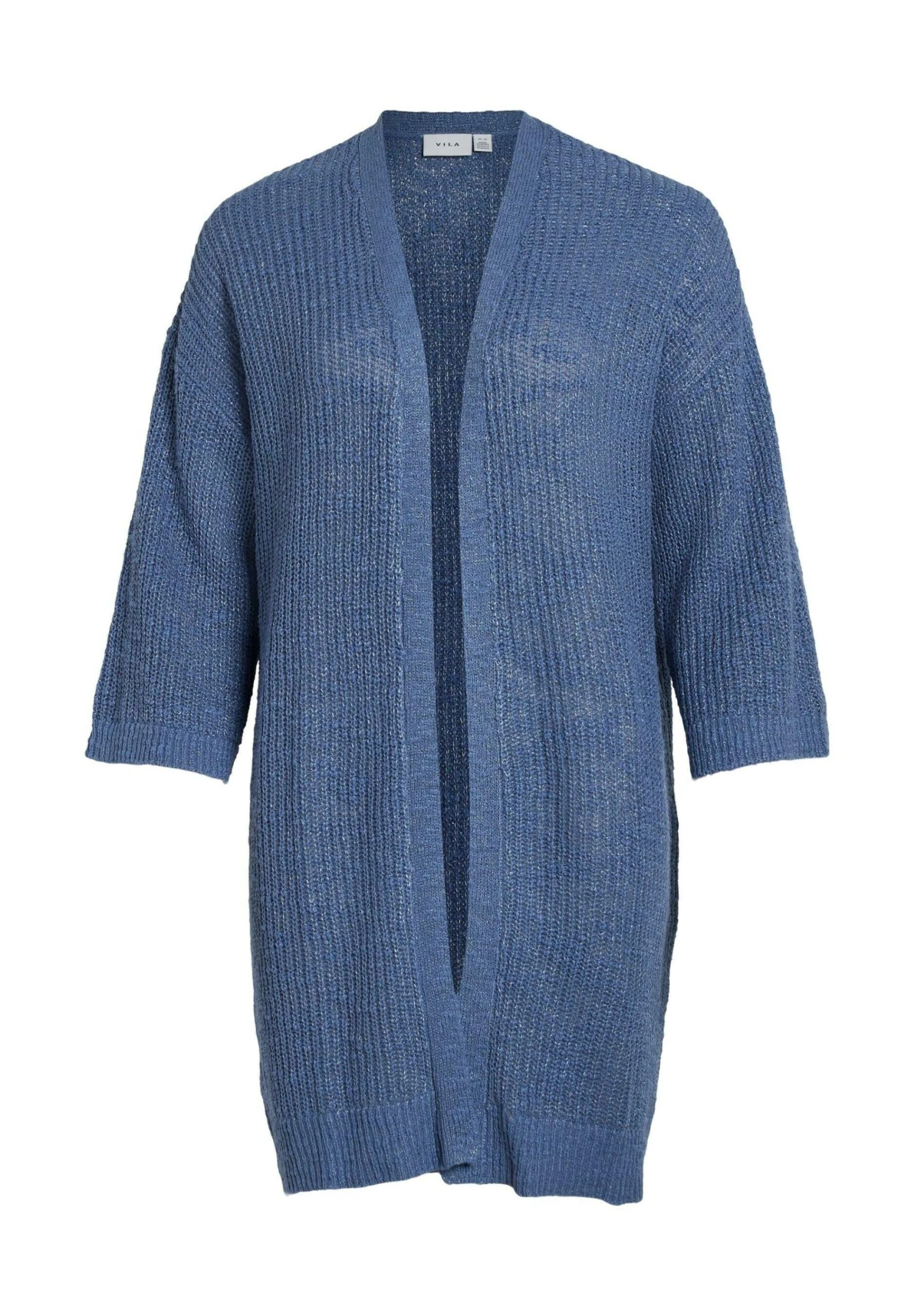 Vila Vipoca 3/4 Sleeve Open- Vest - Federal Blue 7 Vila Vipoca 3/4 Sleeve Open- Vest - Federal Blue - Afbeelding 5