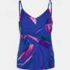 Vila Vikami Cami - Top - Mazarine Blue Aop Pink Leafs -Vila f4baa87bc52e4c39b209d8cb54d11722