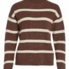 Vila Gestreifter - Trui - Shaved Chocolate