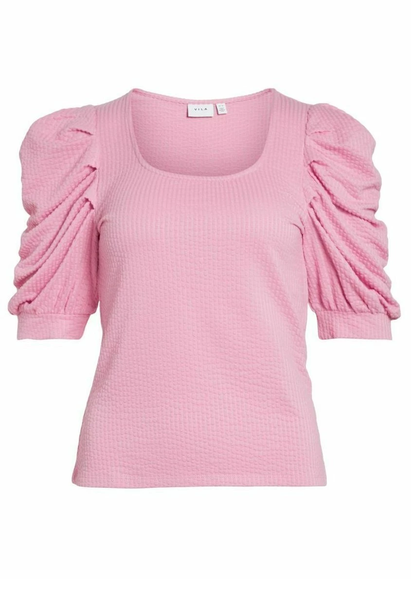 Vila Mit Kurzen Ärmeln Detailreiches - T-Shirt Print - Begonia Pink 8 Vila Mit Kurzen Ärmeln Detailreiches - T-Shirt Print - Begonia Pink - Afbeelding 6