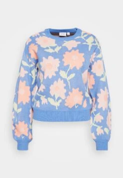 Vila Viflowi - Trui - Blue Yonderpattern:Peach Pink/Old Rose Flowers 12 Vila Viflowi - Trui - Blue Yonderpattern:Peach Pink/Old Rose Flowers -Vila fb54b960693b425ab7ceb4e89981e97a