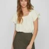Vila Mit Kurzen Ärmeln Karreeausschnitt - Blouse - Birch -Vila fc8e903633214850892b2bf31a4429d7