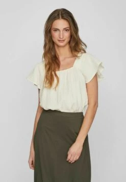 Vila Mit Kurzen Ärmeln Karreeausschnitt - Blouse - Birch