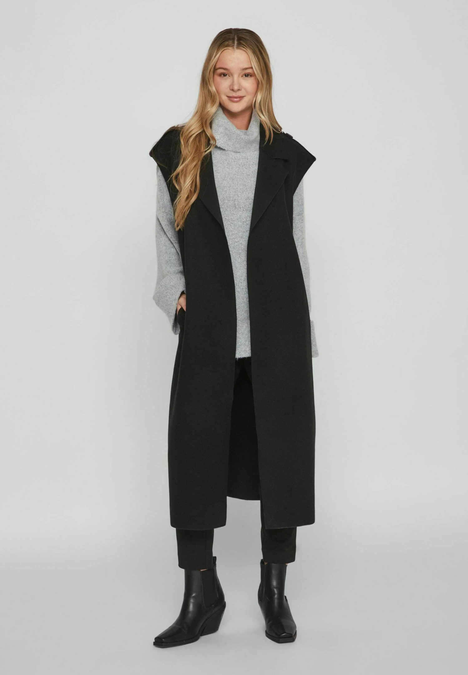 Vila Lange Gürtel - Bodywarmer - Black 4 Vila Lange Gürtel - Bodywarmer - Black - Afbeelding 2