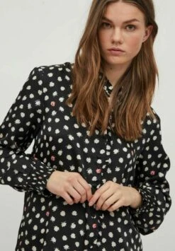 Vila Langarm High Neck - Overhemdblouse - Black/Tan 11 Vila Langarm High Neck - Overhemdblouse - Black/Tan -Vila fcd3b1684f904a8696027aebee18b61f