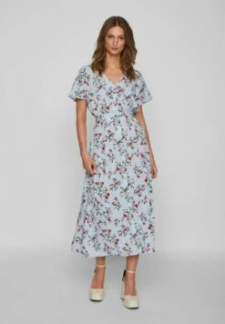 Vila Midi Kurzärmeliges - Blousejurk - Kentucky Blue